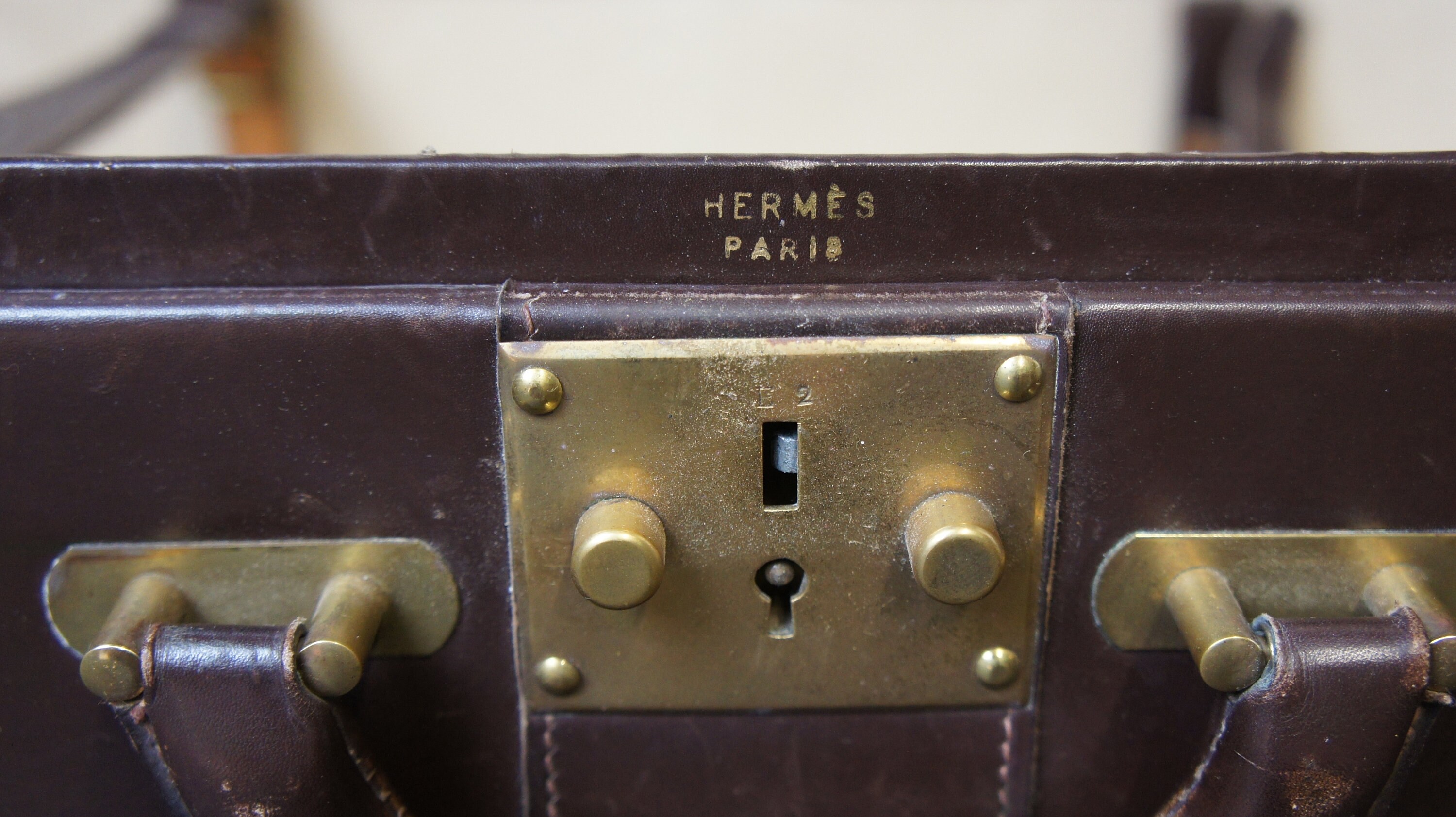 Luxury Leather Travel Suitcase by HERMES PARIS 