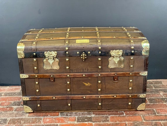 Luxury Antique French Steamer Trunk From Lyon F Delechaux Etsy