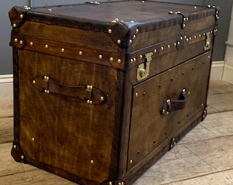 Luxury Handmade Leather TV Console Unit