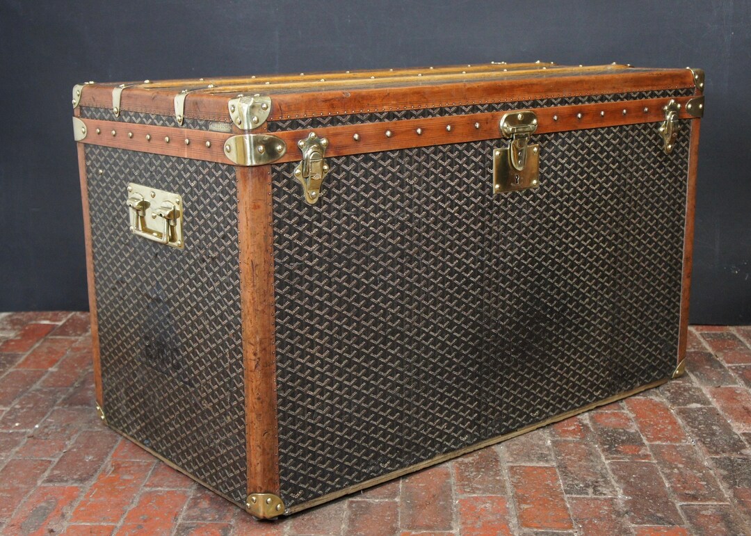 Louis Vuitton Steamer Trunk Monogram Canvas With Original Trays Antique  Luggage