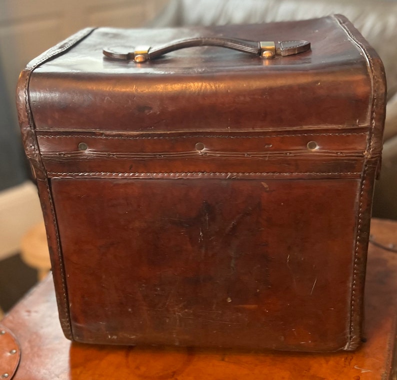 Rare Victorian Hatbox Trunk by John Pound London zdjęcie 4