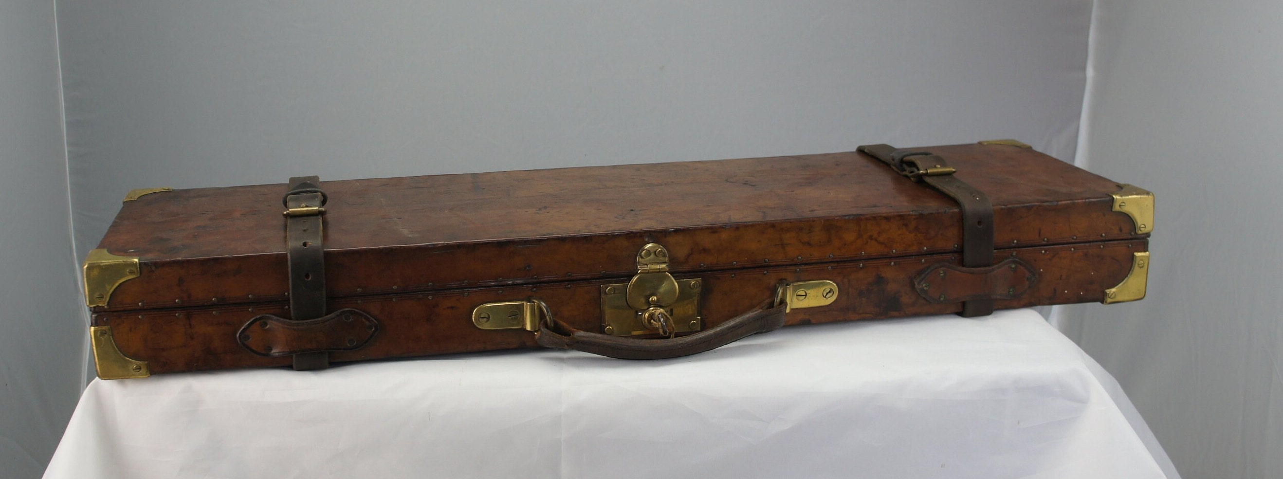 Outstanding English Oak & Leather Gun Case - Etsy