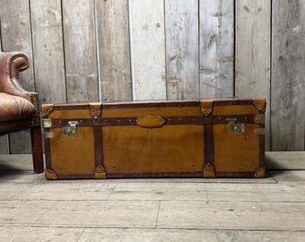 Tan Leather Storage Chest