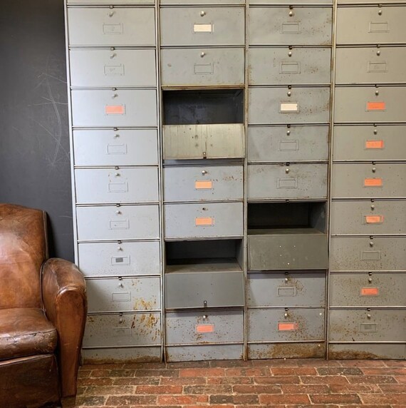 Extra Large Industrial Pigeon Hole Draws Bank Of Drawers Etsy