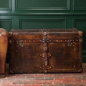 Engelse leren koffer | luxe accent | aangepaste opslag afbeelding 8
