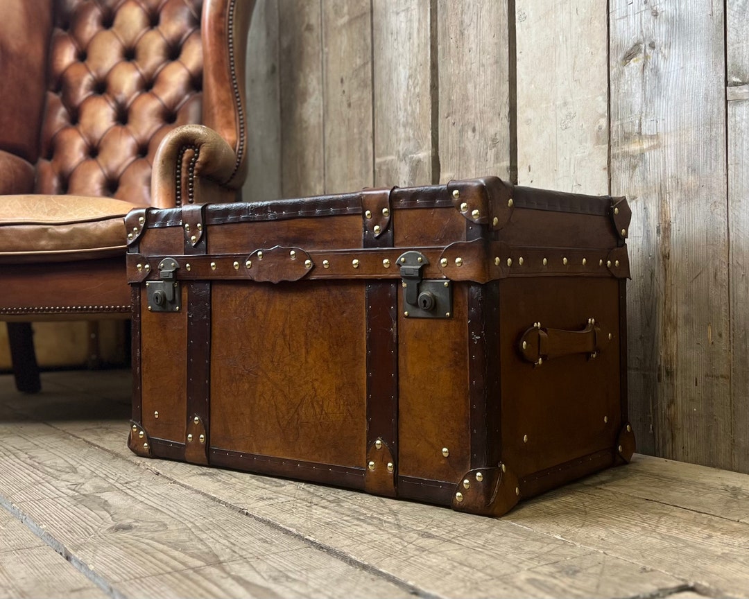 Luxury Handmade London Tan Leather Coffee Table - Etsy