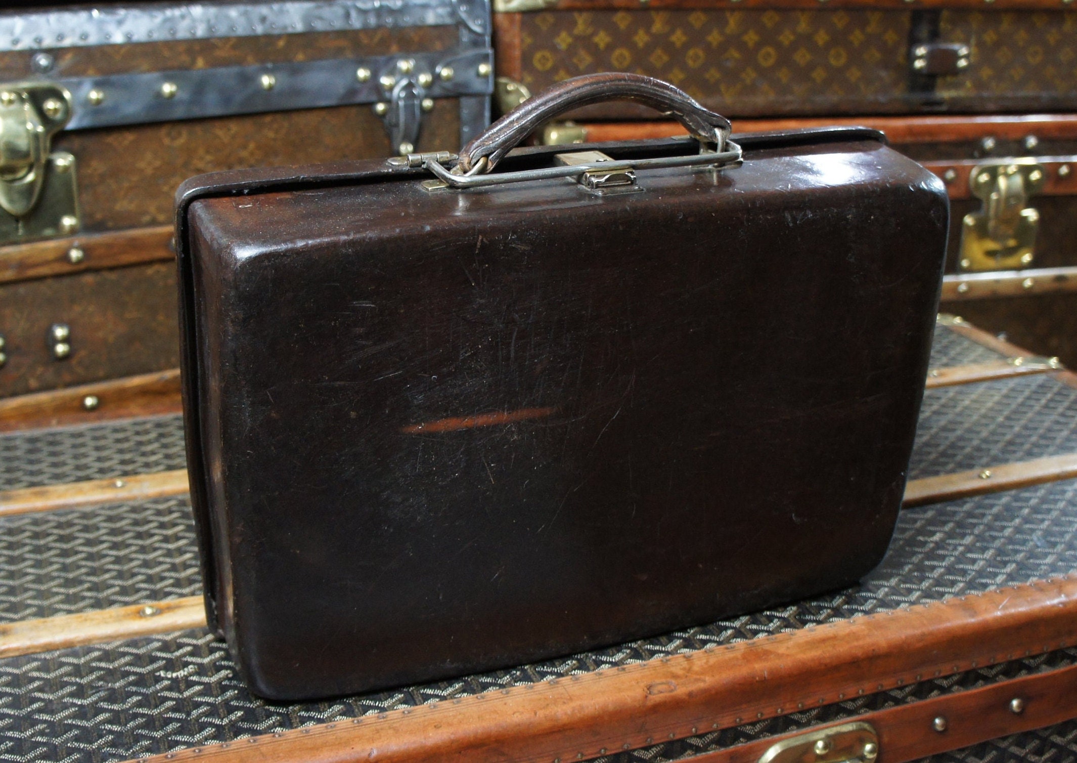 Norfolk Hide English Attache Briefcase With Special Lock Etsy