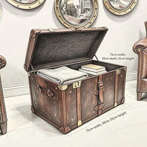 scetch drawing of dimensions and trunk design we build to luxury hand crafted piece