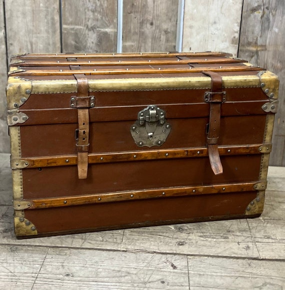 Baul de viaje frances antiguo Etsy Espana