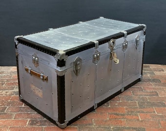 Large Aviators Art Deco Aluminium Coffee Table Trunk