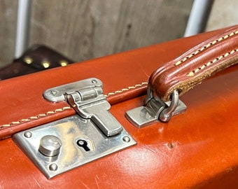 フルグレインレザー アタッシュケース ハンドメイド（ブラウン