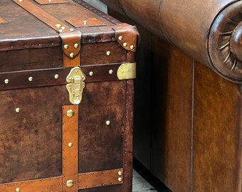 Luxus Leder Reisekoffer; Innenräume Wohnkultur