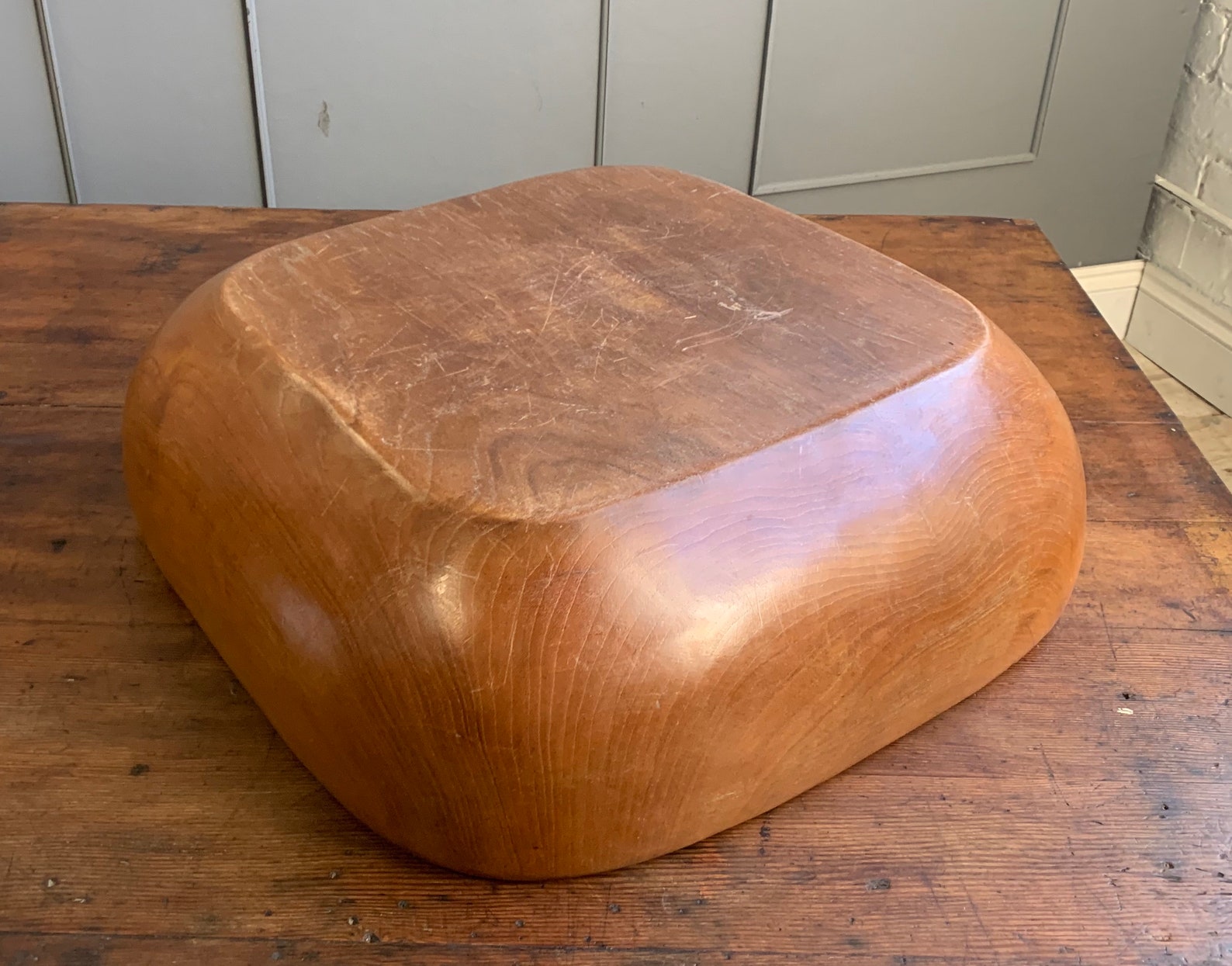 Huge Danish Teak Wooden Fruit Bowl Etsy