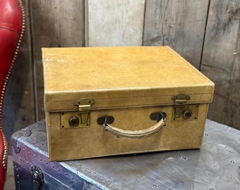 Antique vellum dressing suitcase 1920s
