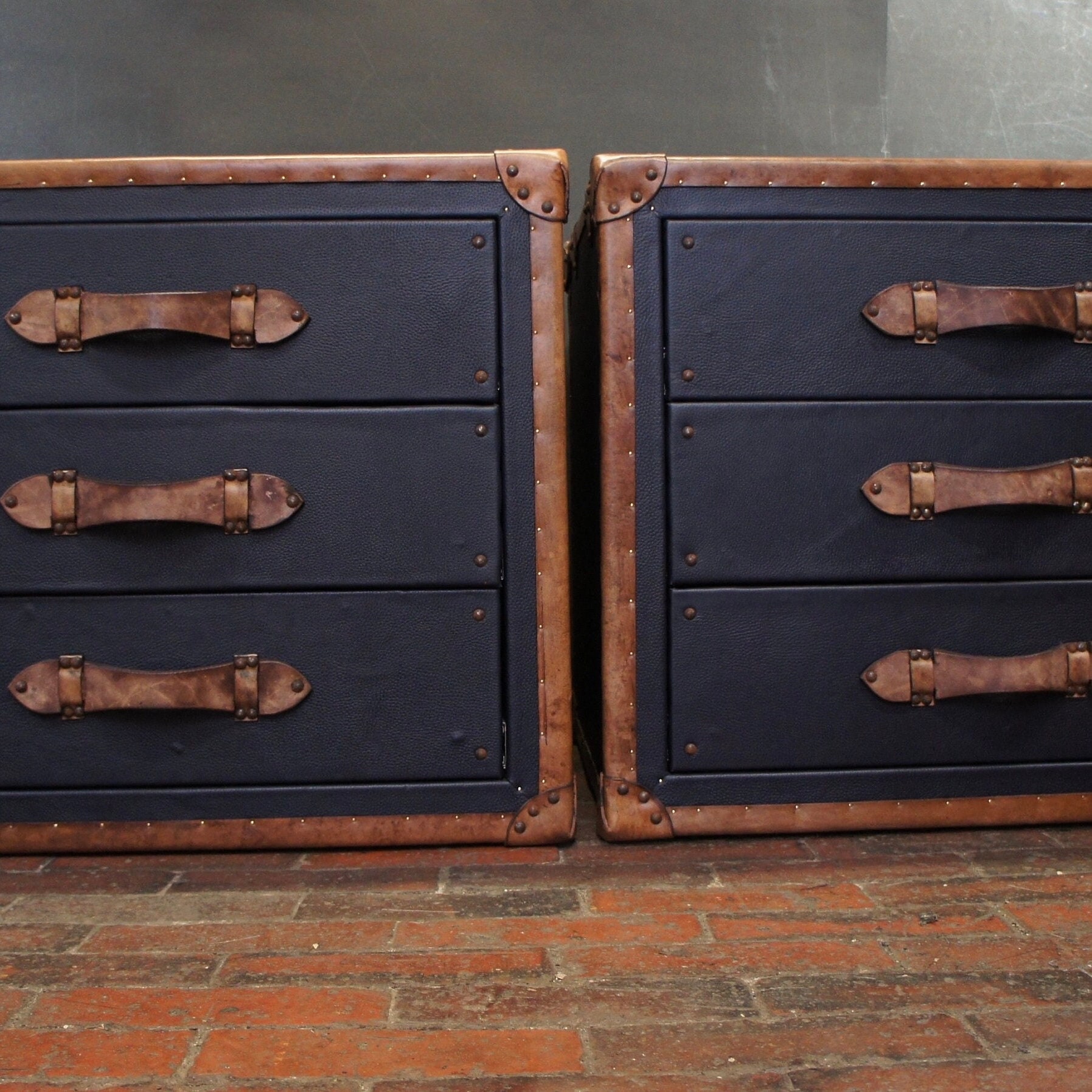 Luxury Leather Bedroom Nightstands bespoke order for Hazal