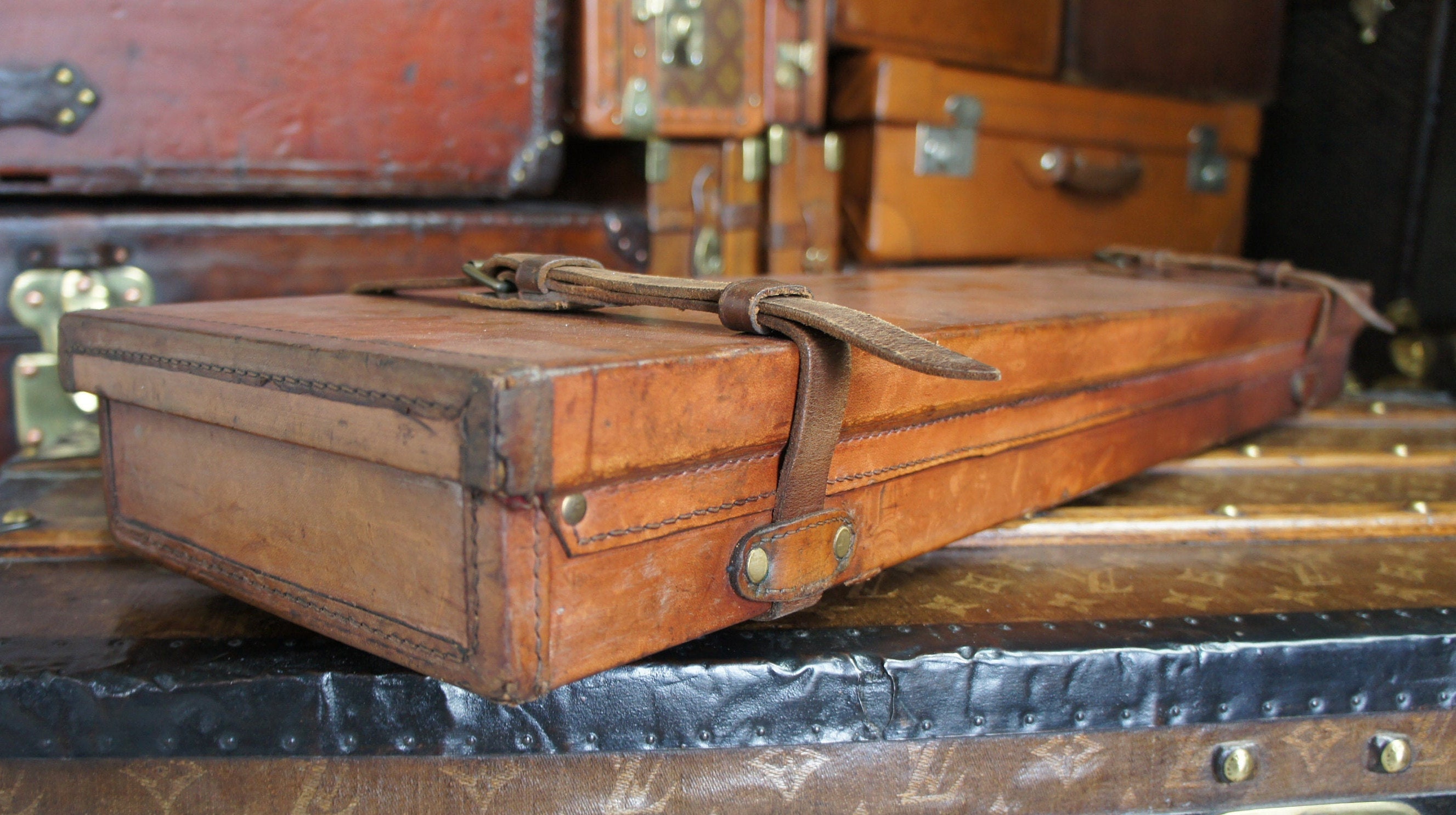 Single English Vintage Leather Gun Case 31.5 Barrel Etsy UK