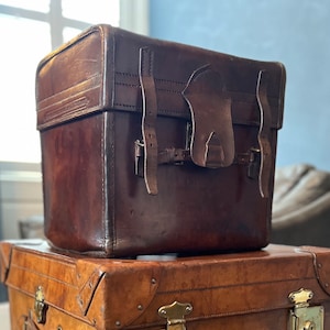 Rare Victorian Hatbox Trunk by John Pound London zdjęcie 1