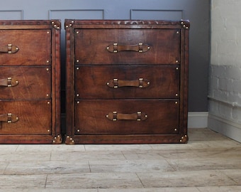 Luxury Leather Bedroom Nightstands bespoke order for julius
