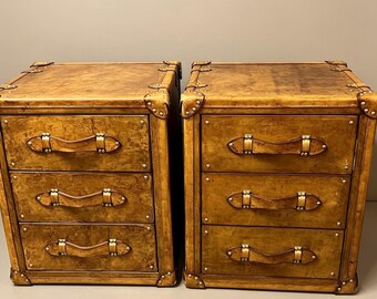 Aged Oak Bedroom Storage - His and Hers Solid Wood Drawers Handmade Pair