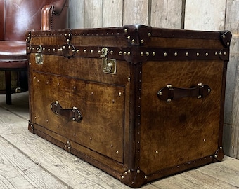 English Handcrafted Luxury Leather Trunk