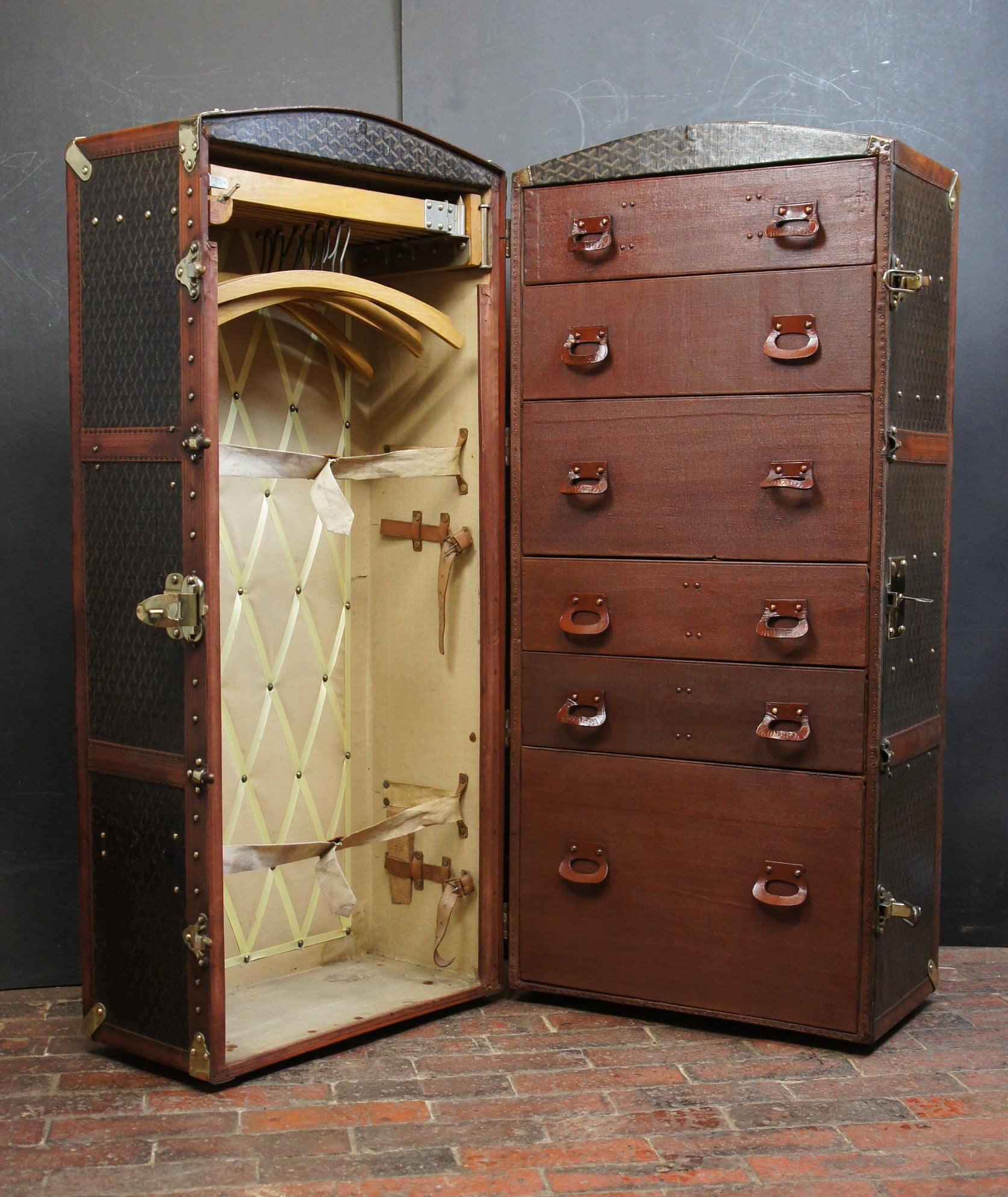 antique wardrobe steamer trunk