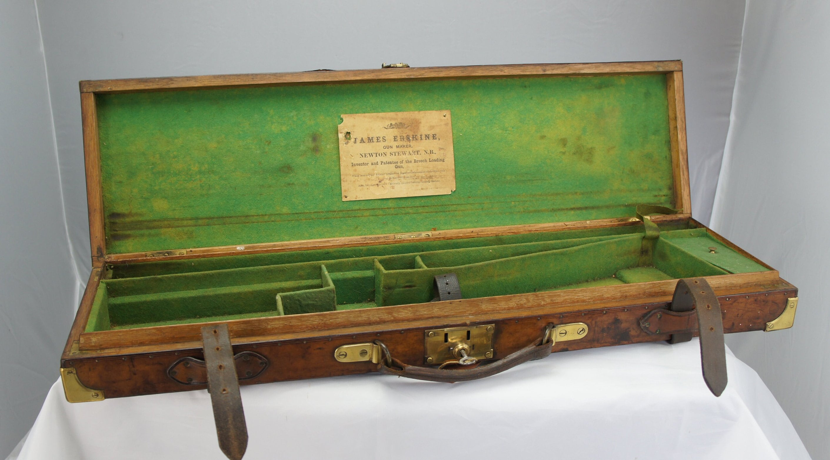 Outstanding English Oak & Leather Gun Case Etsy