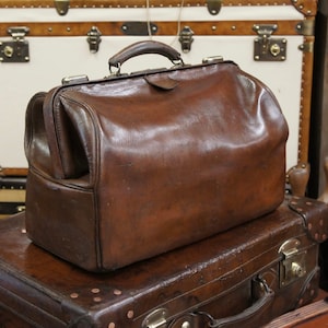 Handmade Classical Doctor Bag/Grey Doctor Bag/Gladstone Bag - Shop