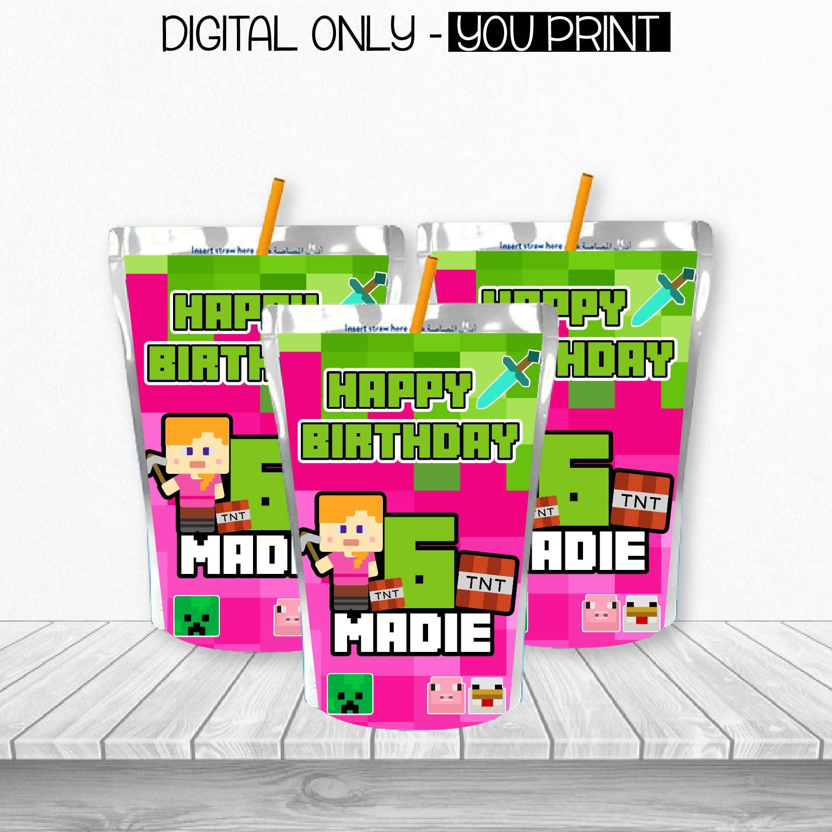 Juice Pouch Label Printable Juice Pouch Label Etsy UK