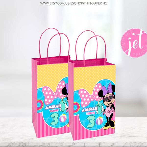 Kids Birthday gift bag labels, Template Printable, kids Birthday gift bag, kids Editable gift labels, Gift  template, Favor labels T014