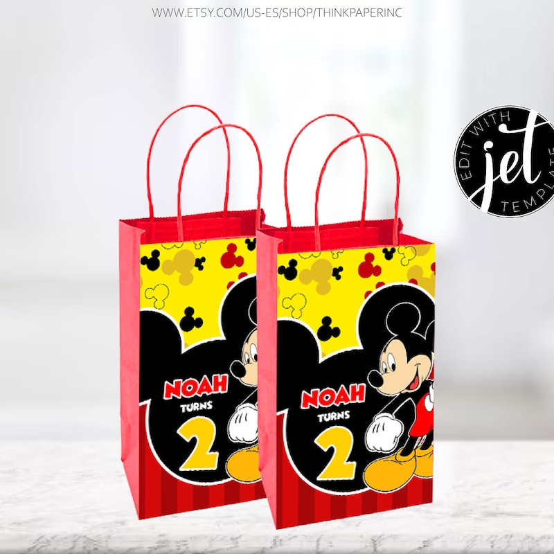 Mickey Mouse Goodie Bags - Etsy