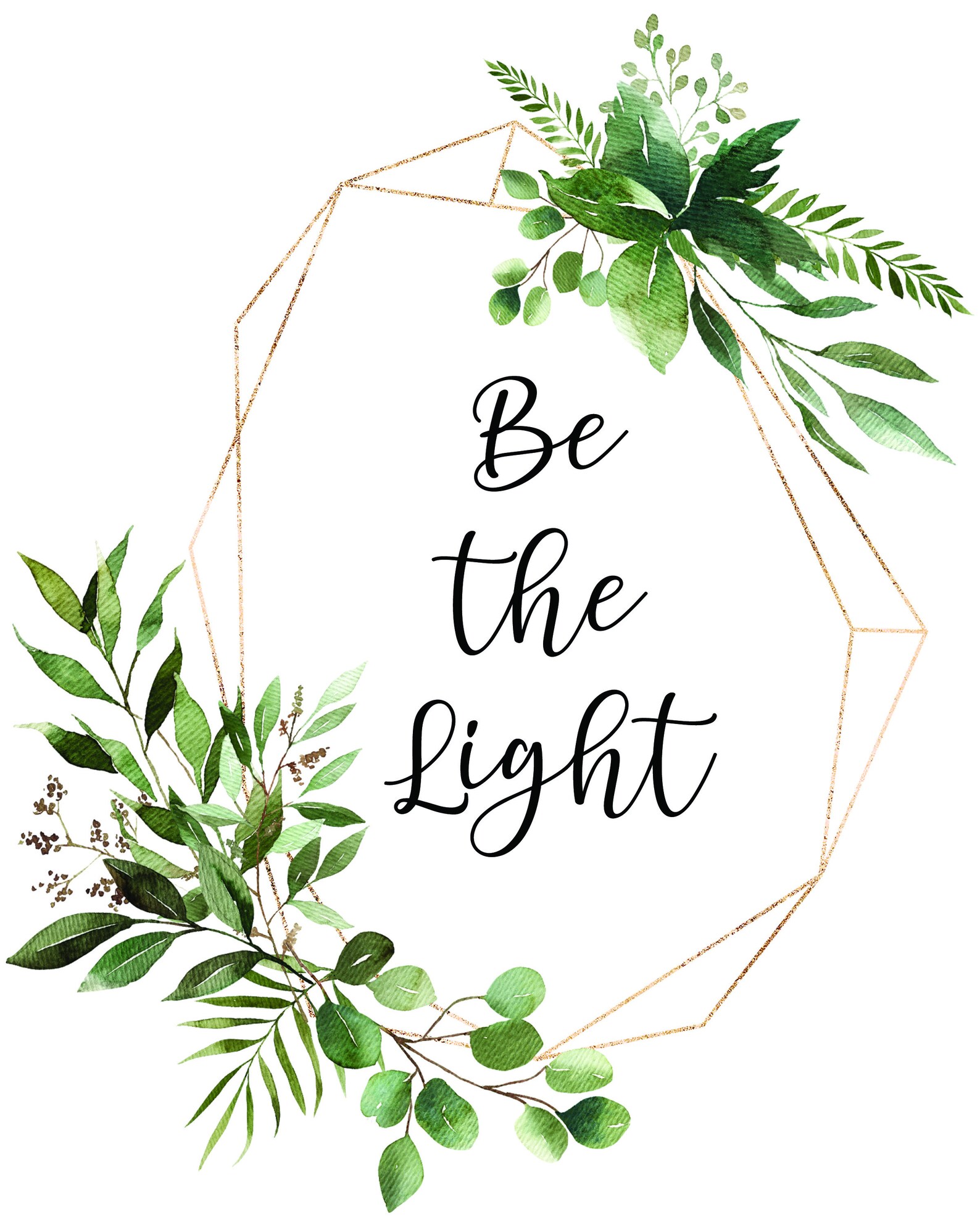 BE THE LIGHT Wall Art Printable Bedroom Decor Printable - Etsy