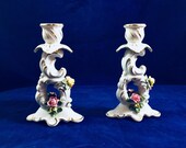 Carl Thieme Dresden Candle holders - pair, Excellent, Antique, 1800s