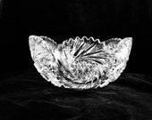 American Brilliant Cut Glass, Deep, Thick Serving Bowl, circa 1880 39 s, ABP-bowl 1
