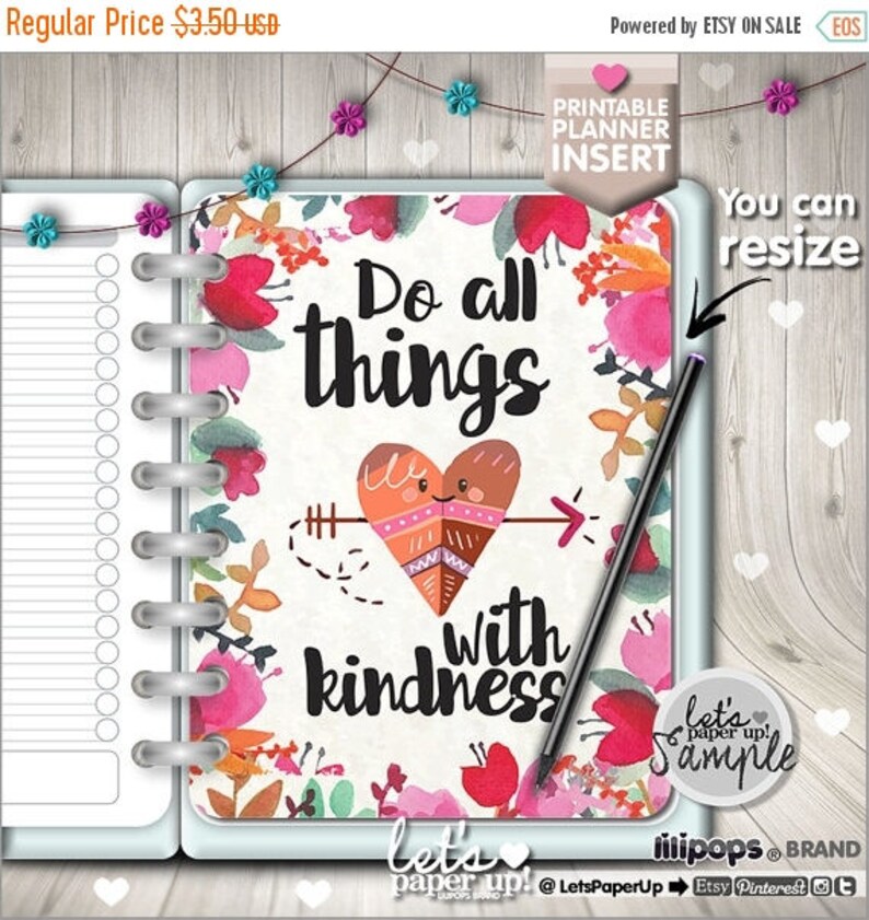 Planner Insert Printable Planner Insert Planner Divider Etsy