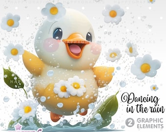 Duck Clipart, Duck Vector, Duck PNG, Cute Duck Clipart, Spring Clipart, Animal Clipart, Duck Graphics, Duck Clip Art, Duck Illustration