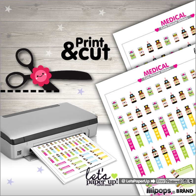 Medicine Stickers Printable Planner Stickers Prescription | Etsy