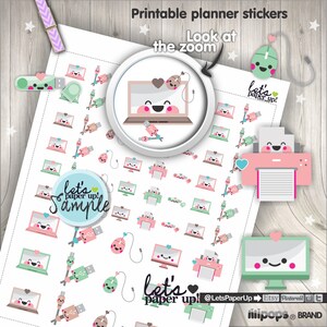 laptop stickers printable planner stickers work stickers etsy