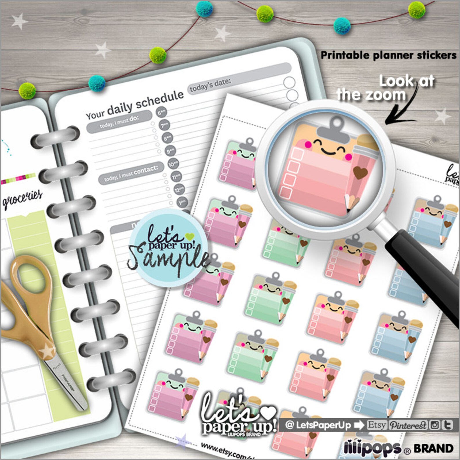 Checklist Stickers Printable Planner Stickers Clipboard - Etsy