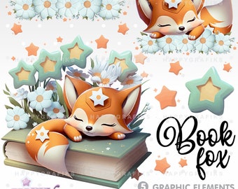 Fox Clipart, Fox Illustration, Fox Graphics, Ai Art, Fox 3D, 3D Animal, 3D Fox, 3D design, Ai Design, Woodland Clipart, Woodland Graphics