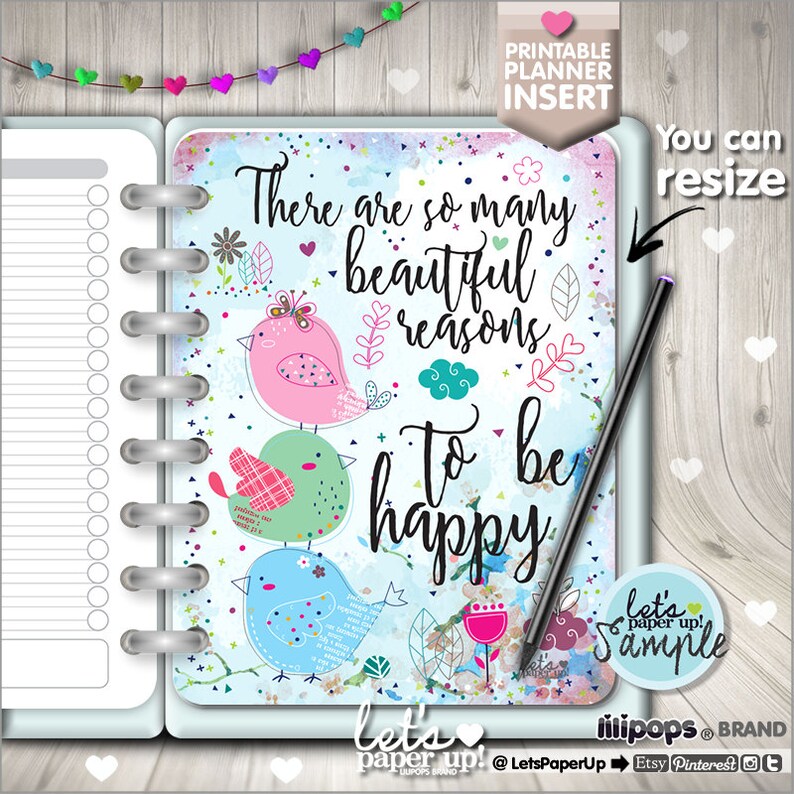 Planner Insert Printable Planner Insert Planner Divider Etsy