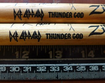 Pair of Rick Allen Signature Drumsticks, Def Leppard, Zildjian, Rock Memorabilia, Vintage Drumsticks