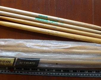 Lot of Calato Regal Tip and Carmine Drumsticks, Vintage Drumsticks