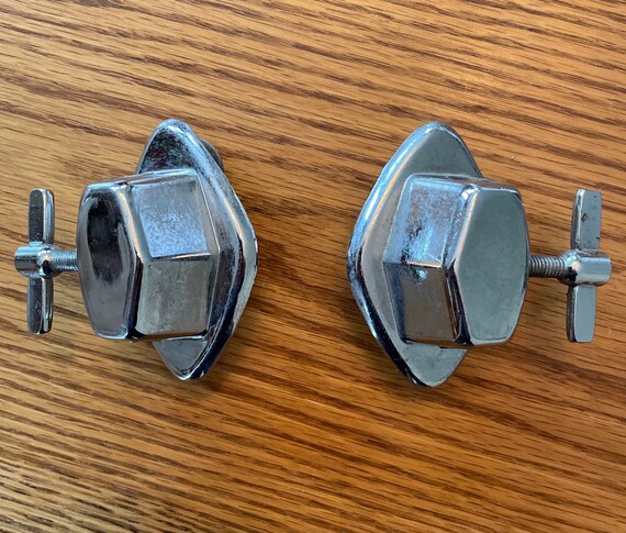 Pair of vintage spur / cymbal mounts