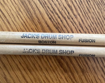 Pair of vintage Jack's Drum Shop Drumsticks