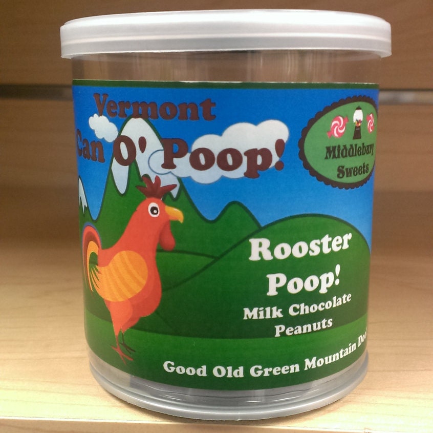 Vermont Can O' Poop Rooster Poop milk Chocolate Peanuts Etsy
