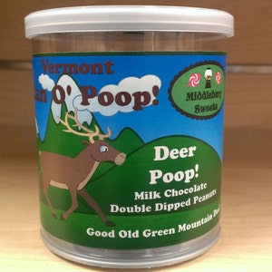 Vermont Can O&#39; Poop - Deer Poop (Milk Chocolate Double Dipped Peanuts)