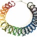Custom Rainbow Stitch Marker Set - Midnight Color Scheme | Rainbow Rings | Snag Free Knitting Stitch Marker | Knitting Gift | Holiday Gift