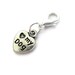 Knitting Progress Keeper | Knitting Project Bag Zipper Pull | Crochet Stitch Marker | Removable Stitchmarker | Heart My Dog Charm (P077)