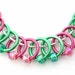 Extra Small Stitch marker set | Snagless stitch marker | Snagfree knitting stitchmarker | Knitting tool | pink, green rings | #0878