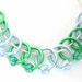Extra Small No snag stitch markers | Snagless stitch marker | Knit stitchmarker | Gift for Knitters | blue, green rings & beads | #0870